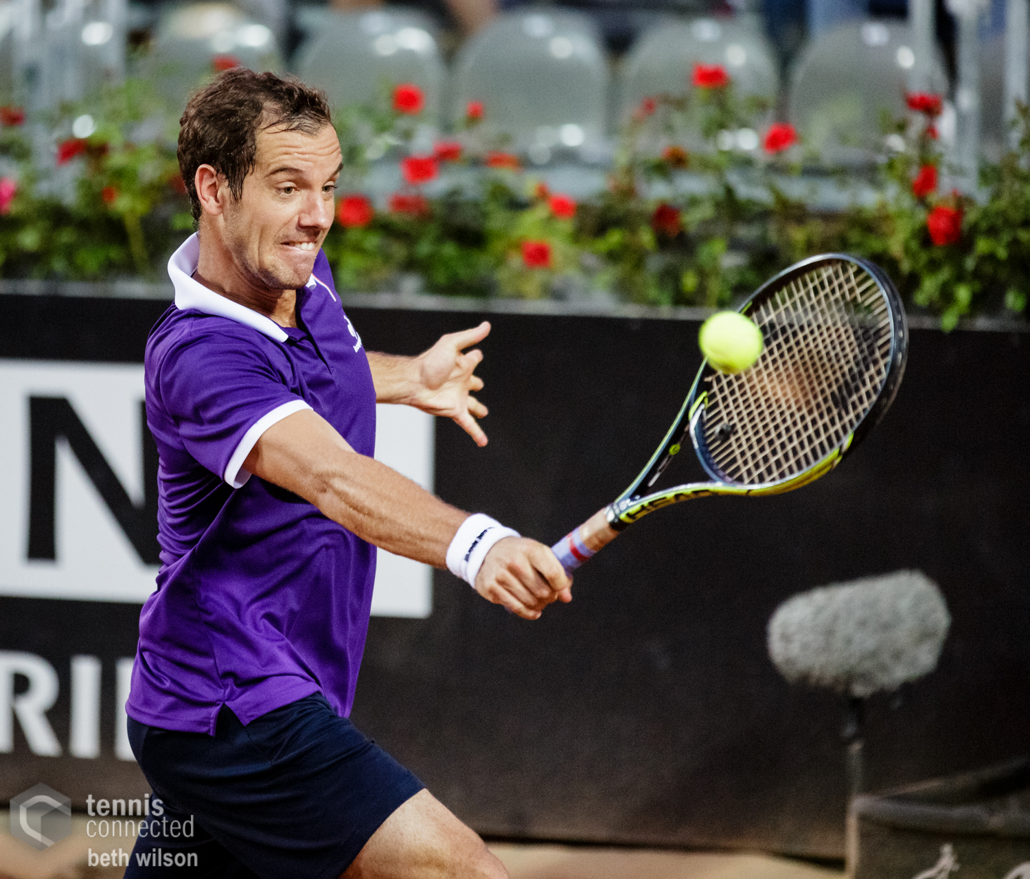 Rome: 2nd round match between David Ferrer and Richard Gasquet. Ferrer won 6-1 7-6(0).